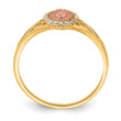 10K Two-Tone CZ Guadalupe Ring