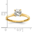 10K Polished Round CZ Solitaire Ring