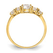 10K Polished 5 Stone CZ Ring