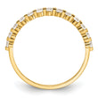 10K Polished CZ Ring