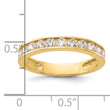 10K Polished 1.25mm CZ Channel Band