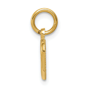 10k Cross in Heart Charm