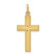10k Diamond-cut Cross Pendant