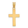 10K Polished Cross Charm