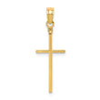 10K Polished Cross Pendant