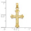 10k Budded Cross Charm