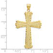 10K Diamond-cut Cross Pendant