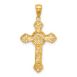 10K Stick Cross on Ornate Cross Pendant
