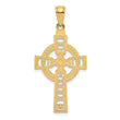 10K Celtic Cross w/Eternity Circle Pendant