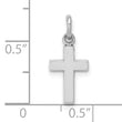 10k White Gold Cross Charm