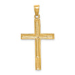 10K Polished Cross Pendant