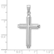 10k White Gold Polished Cross Pendant
