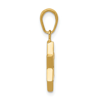 10k Polished Star of David Pendant