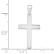 10k White Gold Cross Pendant