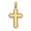 10k Budded Cross Charm