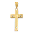 10K Two-tone Diamond-cut Crucifix Charm