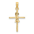 10k Praying Boy Cross Charm