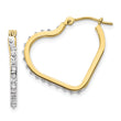 10k Diamond Fascination Heart Hoop Earrings