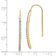 10K Diamond Fascination Bar Drop Earrings