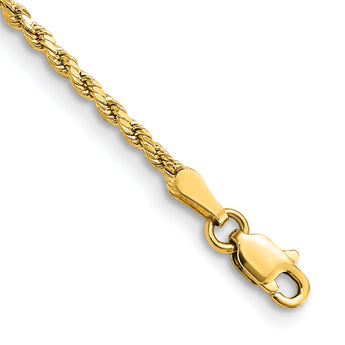 10k 2mm Semi-solid D/C Rope Chain