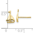10k Sail Boat Earrings