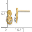 10K W/Rhodium Flip Flop Earrings