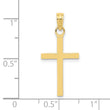 10k 3-D Cross Pendant
