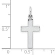 10k White Gold Cross Pendant