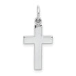 10k White Gold Cross Pendant