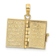 10K 3-D Moveable Pages Holy Bible w/ Lords Prayer Charm