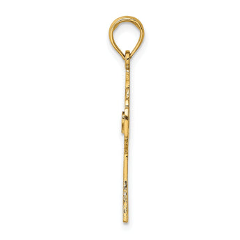 10K Claddagh Cross Charm