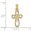 10K Cut-Out Cross w/ Small Interior Cross Charm