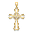 10K Cut-Out w/ Teardrop Sides Cross Charm