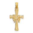 10K Cross w/ Drape Charm