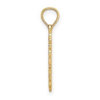 10K Cut-Out Delicate Cross Charm