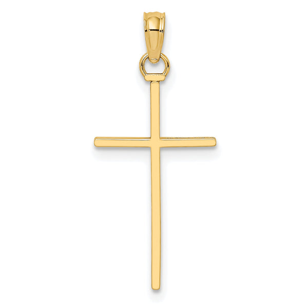 10k Polished Cross Pendant