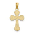 10K Cross W/ Scroll Tips and Button Center Charm