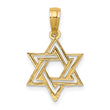 10K Polished Star Of David Charm