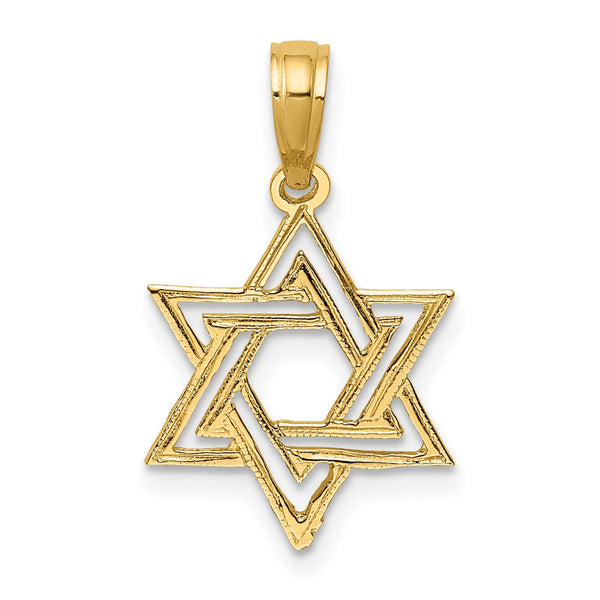 10K Polished Star Of David Charm
