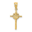 10K 2-D Starburst Crucifix Charm