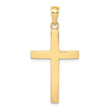 10K Polished Beveled Cross Charm