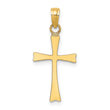 10K Polished Cross Charm
