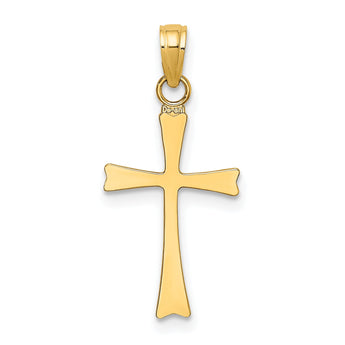 10K Polished Cross Charm