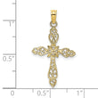 10K Polished Cut-Out Cross Charm