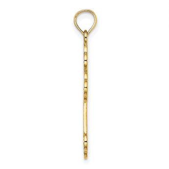 10K Cut-Out Design Cross Charm