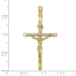 10K Textured Crucifix Charm
