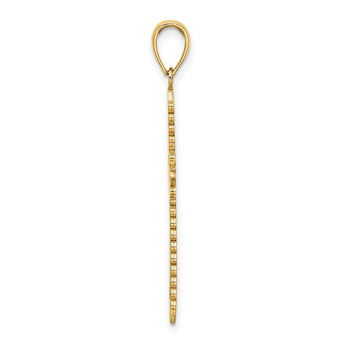 10K w/ Lace Border Cross Charm