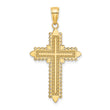 10K w/ Lace Border Cross Charm