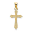 10K w/ Engraved Edges Cross Charm
