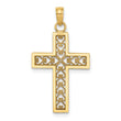 10k D/C Filigree Cross Pendant